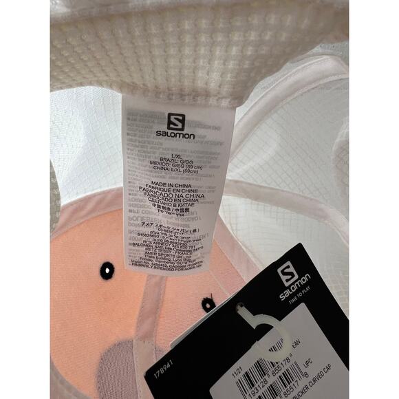 Salomon Trucker Curved Cap NWT Apricot Ice Sz L/XL Snapback Lightweight Rare - Picture 8 of 9